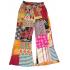 Cotton Multi Color Patchwork Quilted Kantha Wide Leg Pant R26073
