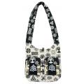 Cotton Black & White Side Pocket Celtic Festival Bag R26026