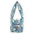 Cotton Multi Patch Print Blue Sky Bag R26090