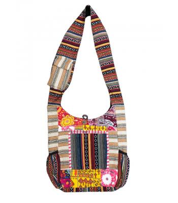 Cotton Multi Color Kantha Mix Patchwork Himalaya Bag R26091 