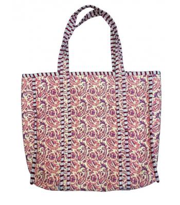 Cotton Quilted  Paisley Shopping Bag  R26424