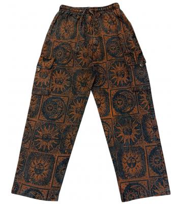 Cotton Brown Multi Sun Moon Pant R26902