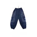 Cotton Heavy Shayma Zip Swirl Emb Pocket Dark Blue Himalaya Boho Pant RB14