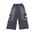 Cotton Heavy Shayma Zip Swirl Emb Pocket Black Boho Pant RB17