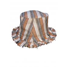 Cotton High Mountain Fringe Bucket Sun Hat  RIB25890