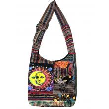 Cotton Multi Color Patchwork Yellow Sun Moon Bag RIB25892