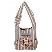 Cotton Multi Color Emb Mountain Owl Festival Bag RIB25895