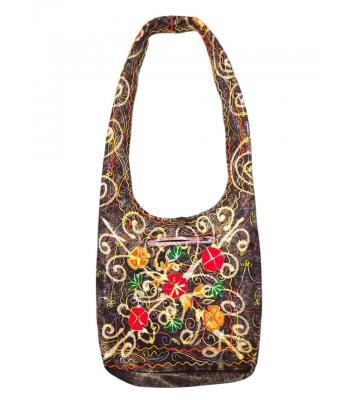 Cotton Brown Multi Ari Crazy Artwork Boho Life Style Bag RIB25896