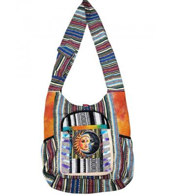 Cotton Hemp Golden Sun and Black Moon  Bag RIB25900