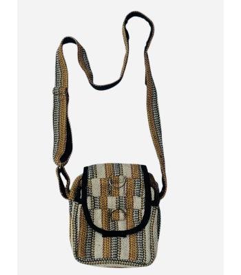 Cotton Black and Golden Multi Pocket Camera Bag RIB25907