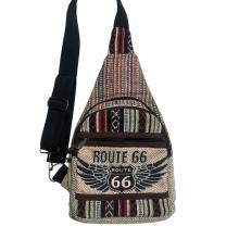Cotton Aztec Multi Patch Crossbody Route 66 Backpack RIB25930