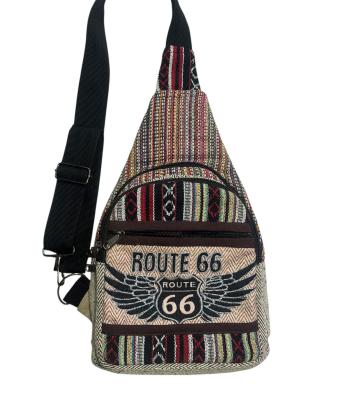 Cotton Aztec Multi Patch Crossbody Route 66 Backpack RIB25930