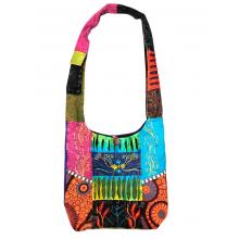 Cotton Multi Color Razor Cut Embroidery Lava Bag  RIB25933