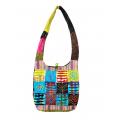 Cotton Razor Cut Embroidery Crazy Arts Hobo Bag  RIB25935