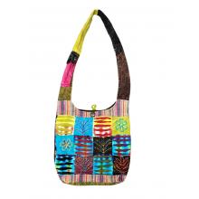 Cotton Razor Cut Embroidery Crazy Arts Hobo Bag  RIB25935