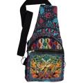 Cotton Multi Print and Patchwork Elephant Side Crossbody Bag RIB26099