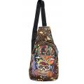 Cotton Patchwork Skull Side Crossbody Bag RIB26102