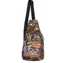Cotton Patchwork Skull Side Crossbody Bag RIB26102