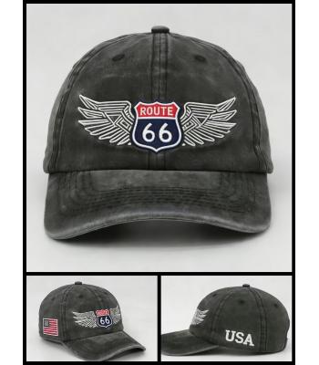 Cotton Route 66 USA Flag Baseball Hat  RT129 