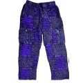 Cotton Multi  Patchwork Razor Cut Purple Planet Pant SF37