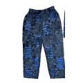 Cotton Multi Patchwork Razor Cut Blue Sky Pant SF38