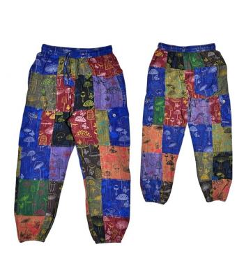 Cotton Patchwork Multi Color Mushroom Yoga Pant SF69