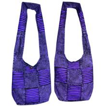 Cotton Razor Cut  Zip pocket Purple Planet Bag SFB16