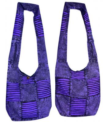Cotton Razor Cut  Zip pocket Purple Planet Bag SFB16
