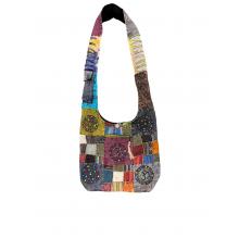 Cotton Multi Color Thread Patchwork Hand Brush Bag  ST1127