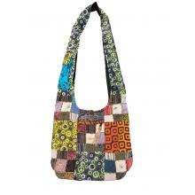 Cotton Multi Blue Patchwork Boho Festival Bag ST1132