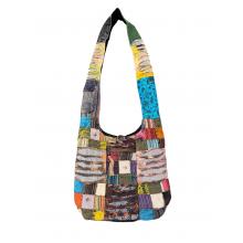 Cotton Multi Color Patchwork Razor Cut Sling Bag ST1135