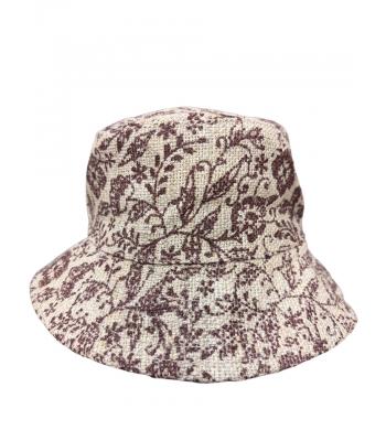 Cotton Hemp Artwork Bucket Sun Hat ST1137 