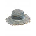 Cotton Hemp Silver Gray Fringe Sun Hat ST1142