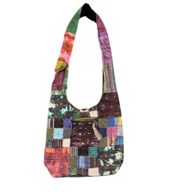 Cotton Multi Color Patchwork Razor Cut  Bag ST1143