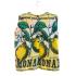 Cotton Vintage Feed Sack Lemonade Ruffle slv Less Top  KTF26220