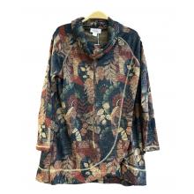 Women's floral  Burnout Cawl neck  L/s  top KCT24705
