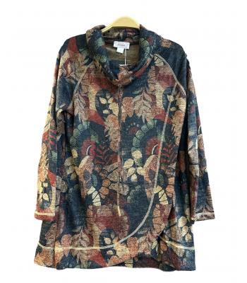 Women's floral  Burnout Cawl neck  L/s  top KCT24705