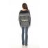 Women's  Atzec  Black and white sleeve fringe Poncho KF24920