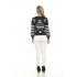 Women's  Black and white  Stripe Atzec   Sweater Top KM24893