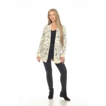 Women's B/W  Cloud Marble art  open front  Sweater Cardigan KM24900
