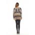 Women's Magic hooded drawstring fringe pullover KN24721