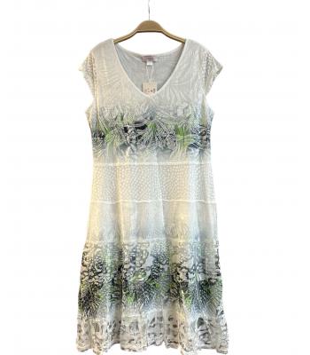 Women's Women Burnout  ombre multi floral  Cap slv  sun dress KS24107
