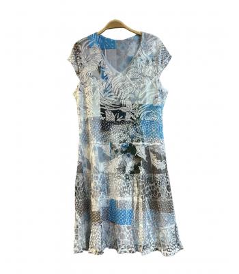 Women's Burnout Cap SLV Ombre Sun Dress KS24120