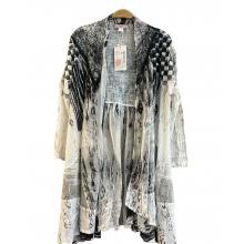 Women Gray shaded  open front  cardigan KS24802