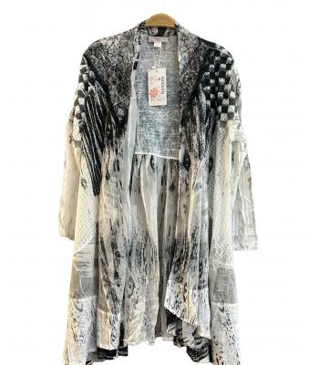 Women Gray shaded  open front  cardigan KS24802