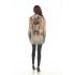 Women's  Brown and Black metalic  layers open front cardigan KS24808