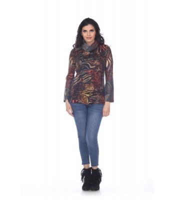 Animal Print Tunic Top KBS263