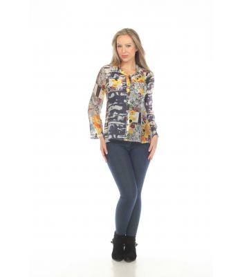 Women's Multi Pocket Tunic Shirt (KBS2208)