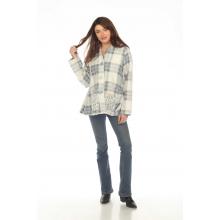 Lady's three button  patch pocket jacket coat KBS24788