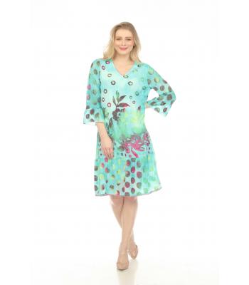 Women's 3/4 Quarter Sleeve Dress  KV2302